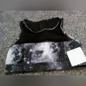 Jo + Jo New York Gray/Black/White & Floral Bralette